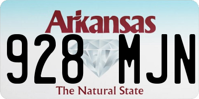 AR license plate 928MJN