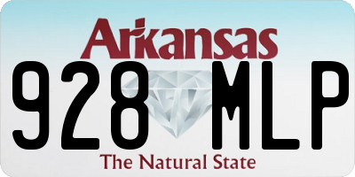 AR license plate 928MLP