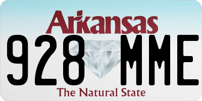 AR license plate 928MME