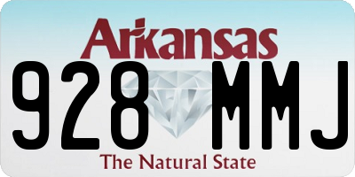 AR license plate 928MMJ
