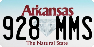 AR license plate 928MMS