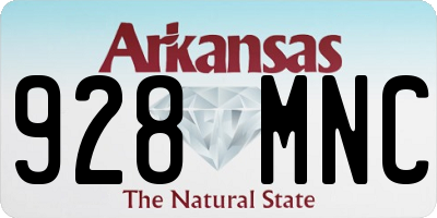 AR license plate 928MNC