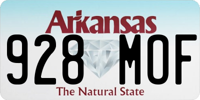 AR license plate 928MOF