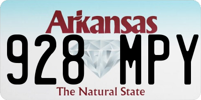 AR license plate 928MPY