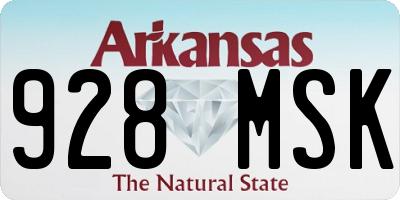AR license plate 928MSK