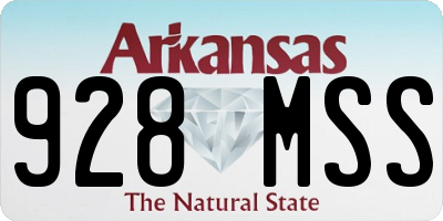 AR license plate 928MSS