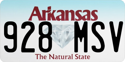 AR license plate 928MSV