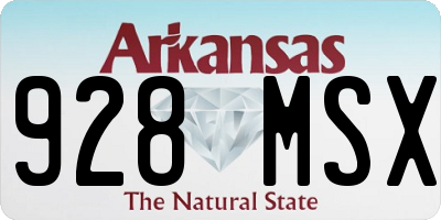 AR license plate 928MSX