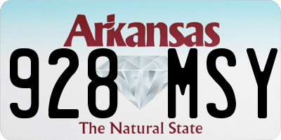 AR license plate 928MSY