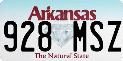 AR license plate 928MSZ