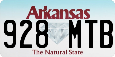 AR license plate 928MTB