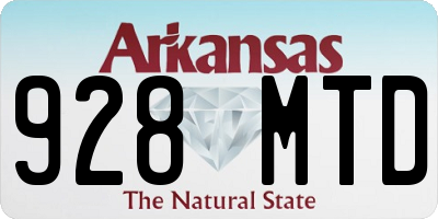 AR license plate 928MTD