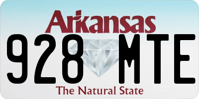 AR license plate 928MTE