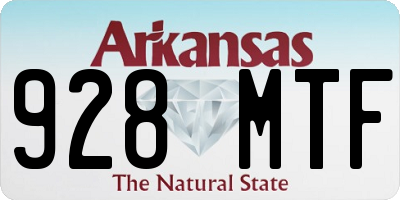 AR license plate 928MTF