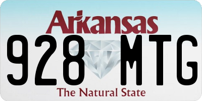 AR license plate 928MTG