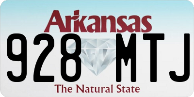 AR license plate 928MTJ