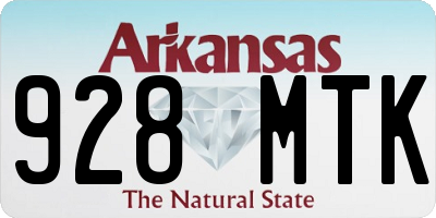 AR license plate 928MTK