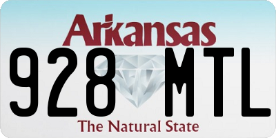AR license plate 928MTL