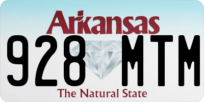 AR license plate 928MTM