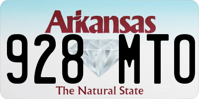 AR license plate 928MTO