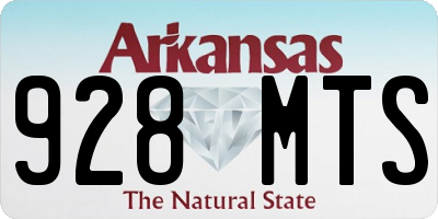 AR license plate 928MTS