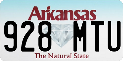AR license plate 928MTU