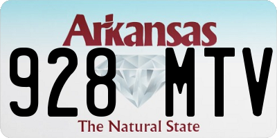 AR license plate 928MTV