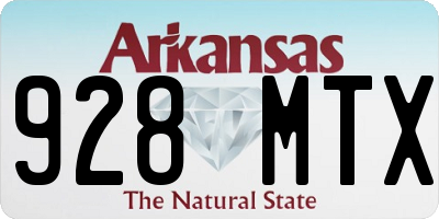 AR license plate 928MTX