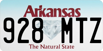 AR license plate 928MTZ