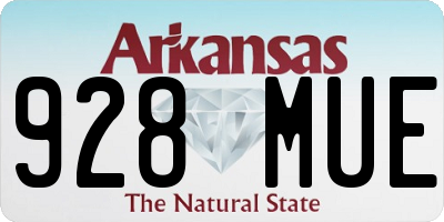 AR license plate 928MUE