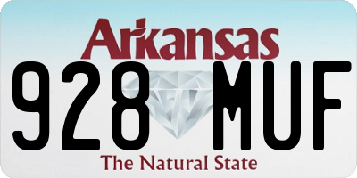AR license plate 928MUF