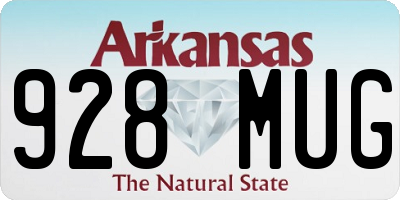 AR license plate 928MUG