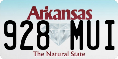 AR license plate 928MUI