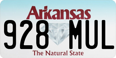 AR license plate 928MUL