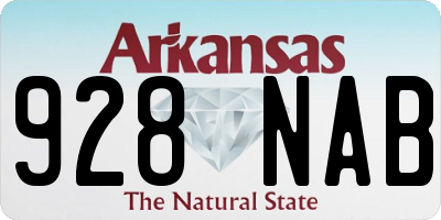 AR license plate 928NAB