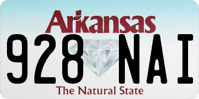 AR license plate 928NAI