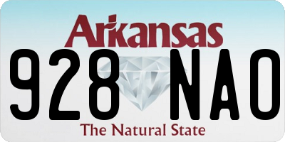 AR license plate 928NAO