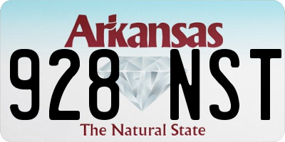 AR license plate 928NST