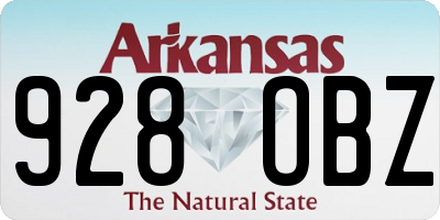 AR license plate 928OBZ