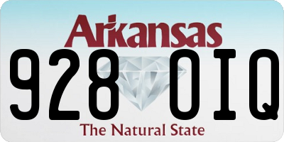 AR license plate 928OIQ