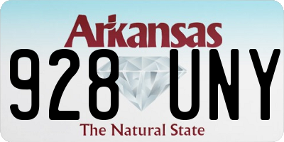 AR license plate 928UNY
