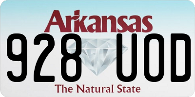 AR license plate 928UOD