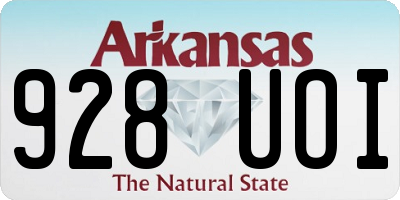 AR license plate 928UOI