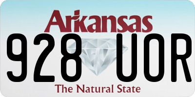 AR license plate 928UOR