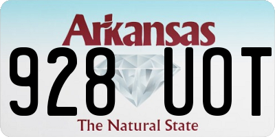 AR license plate 928UOT