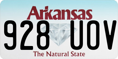 AR license plate 928UOV