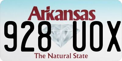 AR license plate 928UOX