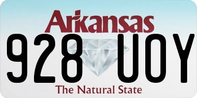 AR license plate 928UOY