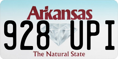 AR license plate 928UPI