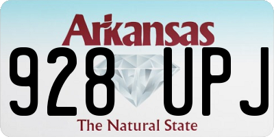 AR license plate 928UPJ